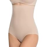 Bauchweg Slip, Shapewear Damen Body Bauchweg Unterhose Figurformende Shaping Unterwäsche Shaper Shape Wear Bauch Weg Hose Hohe Taille Slip Miederhose Stark Formend Bodyshape, A, L