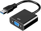 GERUI USB auf VGA Adapter,USB 3.0/2.0 zu VGA Adapter Konverter,HD 1080P Video Grafikkabel Konverter für PC, Laptop HDTV TV kompatibel mit Windows XP/7/8/8.1/10