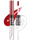 Erinde 2 in 1 Peel Off Lip Liner Stain und Lip Oil, Hochpigmentiert Lipliner Tattoo, Leuchtende Farben, Langanhaltender, Feuchtigkeitsspendender Lipgloss, Pflegt und Hydratisiert die Lippen #02