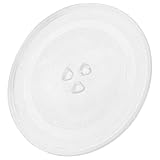 DEARMAMY Mikrowellenteller Glas Ersatz Drehteller Mikrowellen Ersatzglasplatte Installieren Stabiles Mikrowellengeschirr für Schnelles und Sicheres Erhitzen