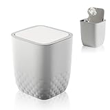 Gsrhzd Desktop-Mülleimer, Mini Süße Mülleimer, Tischmülleimer Mit Deckel, Tischabfalleimer, Papierkorb mit Deckel, für Zuhause Büro Wohnzimmer