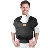 Vrbabies Tragetuch Baby Neugeboren,Ergonomisch Babytrage für Neugeborene ab Geburt,Leicht und Bequem,Leicht zu Tragen,Geeignet für Mütter und Väter,Babys von 3-12 kg