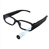 Spionagekamera-Brille mit Video-Digital-Camcorder, unterstützt TF-Karte mit bis zu 32 GB, modische 1080p Brille mit versteckter Kamera, tragbarem Videoaufnahmegerät