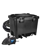 T.I.P. Teichfilter - Teichaußenfilter-Set (20.000 l Teichvolumen, Wet-and-Dry Technologie, UV-C 18 W, Filterbehälter 70 l, inkl. Pumpe, UV-C Strahler, Schläuche, Filtermaterial) WDF 20000 UV 18, 30285