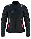 RAXUS Motorradjacke für Damen, für den Winter, wasserdichte Jacke mit CE-Zertifizierung, rot, XXL