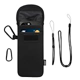 DOB SECHS Handyhülle Tasche Universal Pouch Handysocke, Neopren Handytasche Stoff für Smartphones 6,9 Zoll, Handy Tasche 16,5 x 8,5 cm Innenmaße, für iPhone 16 Pro Max, Schwarz