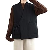 DUHENWU Damen Steppweste Ärmellos Kurz Übergangswesten Ohne Kapuze Sportweste Warmer Bodywarmer Fahrradweste Mit V-Ausschnitt Bequem Einfarbig Herrenweste Für Wandern Camping Freizeit