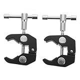 UTHCLO 2 STÜCK Große Krabbenklemmen Kamera klemmhalterung Gewinde Vielseitige Metall klemme für Stativ Licht Haken Querstangen und Fotografie zubehör