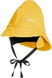 Playshoes Unisex Regen-mütze Gefüttert Wind- Und Wasserdichter Regenhut Regenbekleidung, Gelb Fleecefutter, 51 EU
