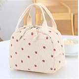 Vortix Lunchtasche Isolierte, Kühltasche Faltbar, Tragbar Lunchbox (​Beige)