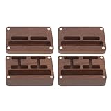 AKOOSY 2 Stück schmuck aufbewahrungsbox jewelry organizer mini portagioie schmuckkästen aufbewahrungsbox für schmuck etui für manschettenknöpfe schmuckaufbewahrung Coffee