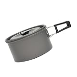HANABASS 1 Set Camping Antihaftpfanne Kochen Camping Pfannen Kochgeschirr Tragbarer Camping Wasserkocher Camping Topf Und Pfanne Kompakter Brattopf Für Den Außenbereich Antihaft