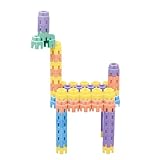 Sechseckige Bausteine für - 100 Teile Kleinteilchen-Baukasten, buntes Bauset | Gehirnentwicklungsfunktion, Vorteil für STEM Lernen und