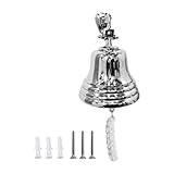 ARSUK Schiffsglocke Türklingel Messing Wand Tür Bahnhofs antik Vintage Entwurfs Garten Glocke für Schulempfang, Abendessen, Shop, Hotelservice, Handglocke, Massives Glocken