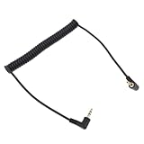 BAZEITFLOW Stereo Klinkenkabel Aux Verlängerungskabel Schwarz mit Federzug Langlebiges Audio Kabel für Handy Auto Lautsprecher und PC