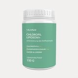 VILOWAY Opti Liposomal Chlorophyll – Nahrungsergänzung in Pulverform 150 g, Liposomales Chlorophyll, Luzerne, Hafer, Blasentang mit Jod, Natürliches Energie-, Stoffwechsel- und Detox-Support