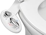 LUXE Bidet NEO 320 – Warm- und Kaltwasser, selbstreinigend, Doppeldüse, nicht elektrischer Bidet-Aufsatz für Toilettensitz, einstellbarer Wasserdruck, Heck- und Feminine-Waschung, Hebelsteuerung