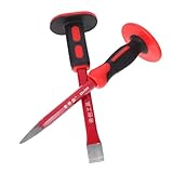 Gadpiparty Teiliges Schweres Meißelset aus Gehärtetem Chrom vanadium stahl mit Handschutz Geeignet für Beton Ziegel und Steinmetzarbeiten Robust und Langlebig für Abbruch und Schnitzerei