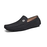 Bruno Marc Herren Klassische Mokassins Flache Slipper Slip on Penny Loafer Weich Comfort Schuhe Bootsschuhe,Size 47,Schwarz,3251314