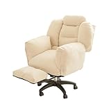 Bürostuhl mit Fußstütze | Verstellbare Höhe, Neigung & Lendenwirbelstütze | Drehstuhl für Zuhause, Schlafzimmer & Arbeitszimmer | Bequemer Gaming & Arbeitsstuhl