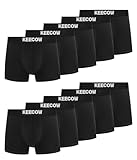 Boxershorts Herren 10er Pack, Unterhosen Männer Unterwäsche Retroshorts Baumwolle Atmungsaktive (DE/NL/SE/PL, Alphanumerisch, XXL, Regular, Regular, Schwarz)