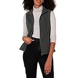 Amazon Essentials Damen Ärmellose Polar Soft Fleece-Weste Mit Klassischer Passform (Erhältlich In Übergröße), Dunkelgrau Meliert, M