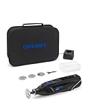 Dremel 8260 Akku-Rotationswerkzeug, 12V 3Ah Lithium-Ionen-Akku, Multifunktionswerkzeug Set mit 5 Zubehörteilen, bürstenlosem Motor, Konstantelektronik, variable Drehzahl 5.000–30.000/min, Bluetooth