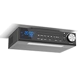 MONODEAL Bluetooth CD Player mit Radio, Küchenradio Unterbau mit 30 Presets, Unterbauradio Küche mit Weckfunktion, Timer, Fernbedienung, UKW/FM Küchenradio mit CD Player