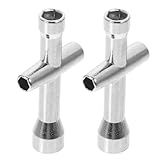 HOLIDYOYO Aluminium Rc Kreuzschlüssel 2 Stück 4 7mm Schraubenschlüssel Steckschlüssel für Rc Modellautos Wartungswerkzeug