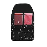 Honeyboy Rückenlehnenschutz,Trittmatte mit Organizer-Tasche - Rücksitz-Auto-Organizer, Sitzpolsterabdeckung verhindert Kratzer, Verschüttungen, Flecken, Schrammen, Schlamm, Schmutz, Fußabdrücke