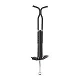 Relaxdays Pogo Stick für Kinder, Springstock bis 60 kg, gepolstert, Sprungstab Outdoor, rutschfest, Edelstahl, schwarz