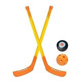 Generisch Kinder-Mini-Hockeyschläger – -Hockeyschläger | Sport Streethockeyschläger | Sport Eishockey | Outdoor-Eishockeyball-Set für Kinder | Leichtes Hockeyschläger-Set für Anfänger