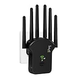 WLAN Verstärker, 1200Mbit/s WLAN Repeater, 5G & 2.4G Dualband Ultraxtender WiFi Verstärker mit LAN anschluss, WPS, Kompatibel mit 99% Standard-WiFi Routern, Deckt bis zu 9200Sq.ft und 35 Geräte