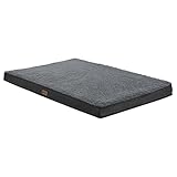 Juskys Hundebett Milow orthopädisch 112x81cm - Hundekissen flauschig & stabil - Bezug abnehmbar & waschbar — Hundematte für große Hunde - Grau
