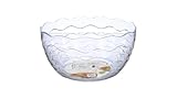 CreativeWare Transparente Acryl-Schüssel mit Wellen-Design, 10 l, große Servierschale für Partys
