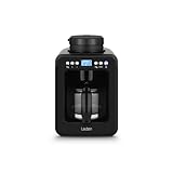 Lauben Grind&Drip Coffee Maker 600BB, kleine Kaffeemaschine mit Integriertes Mahlwerk, Abwaschbarer Filter, Automatische Abschaltung, Anti-Tropf® Technologie, Inhalt 4 Tassen