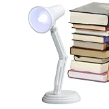 Opvonxeh Schreibtischlicht, tragbar, Leselampe, zusammenklappbar, verstellbar, robust, ABS-Material, kompaktes Design, ideal für Nachtfahrten und Workstations