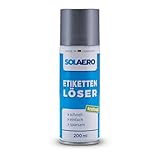 SOLAERO Etikettenentferner (200ml) - Klebstoffentferner extra stark – entfernt Etikettenreste & Klebereste von Holz, Glas & Kunststoff – Orangenduft – für Auto, Vignette, uvm – Made in Germany