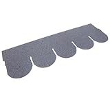 DAPRONA Dachschindeln selbstklebend, Biberschwanz Rund Grau 1m x 32cm Bitumenschindeln für Gartenhaus, Carport, Flächendeckung 2,61m²