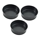 STOBAZA 3Stücke Antihaft Backformen aus Kohlenstoffstahl Abnehmbare Bodenformen für Käsekuchen Chiffon Kuchen Mousse Kuchen Langlebig und Kratzfest