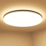 Lepro 24W Deckenlampe Ø28cm, IP54 Wasserfest Badezimmer Deckenlampe, 3000K LED Deckenleuchte 2400lm für Badezimmer Schlafzimmer Kinderzimmer Wohnzimmer Balkon Flur Küche, Warmweiß LED Lampen
