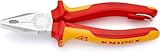 KNIPEX Kombizange isoliert mit Mehrkomponenten-Hüllen, VDE-geprüft; mit integrierter isolierter Befestigungsöse zum Anbringen einer, 03 06 180 T