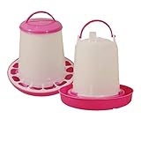 WachtelGlück® Futterautomat und Tränkenset Pink