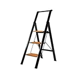 Vorratskammer Klappleiter for den Haushalt, verdickte 3-Stufen-Leiter aus Aluminiumlegierung, verstärkte aufsteigende Treppe, tragbare Multifunktionsleiter for den Innenbereich Perfekt für Küche & Hau