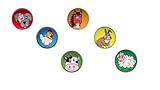 jameitop 50er XL Flummi Set – 32mm Tiere/Tiermotive Bunte Hüpfbälle in großem Mix, extrem große Springbälle, ideal für Kinder & Erwachsene, 50 Stück, Spielspaß für alle!