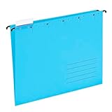 Elba 25x blaue Hängemappen für A4, Hängeregister, seitlich offen, inkl. Vollsichtreitern