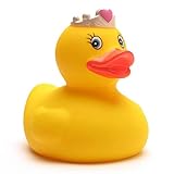 Duckshop I Badeente Prinzessin I Princess Quietscheente I L: 7,5 cm I inkl. Quietscheentchen-Schlüsselanhänger im Set I Spielzeug für Babies und Kinder I Geschenk Mädchen