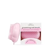 Tangle Teezer Pet Teezer Katzenbürste – Für Katzen mit kurzem bis mittellangem Fell – Pflegebürste für Katzen mit zweistufigen Borsten, die Glanz und Glätte verleiht – Pink