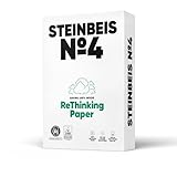 Steinbeis No. 4 Druckerpapier – 2500 (5 x 500) Blatt DIN A4 Recycling-Papier 80 g/m², Weiß & Chlorfrei, hochwertiges Kopierpapier ISO 100 / CIE 135