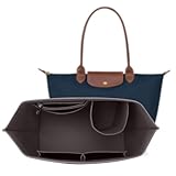 ZOLGINAH Taschen Organizer für Longchamp Le Pliage, Handtaschen Organizer aus Filz, mit Multifunktionalen Taschen Großes Fassungsvermögen Dunkelgrau L